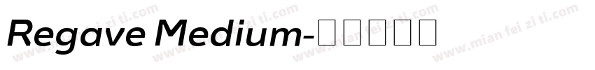 Regave Medium字体转换